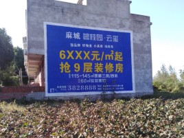 社旗品牌公司青睐的墙体广告