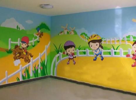 社旗幼儿园墙体彩绘制作流程及注意事项