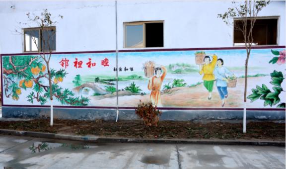社旗乡镇文化墙 乡风文明焕发新活力